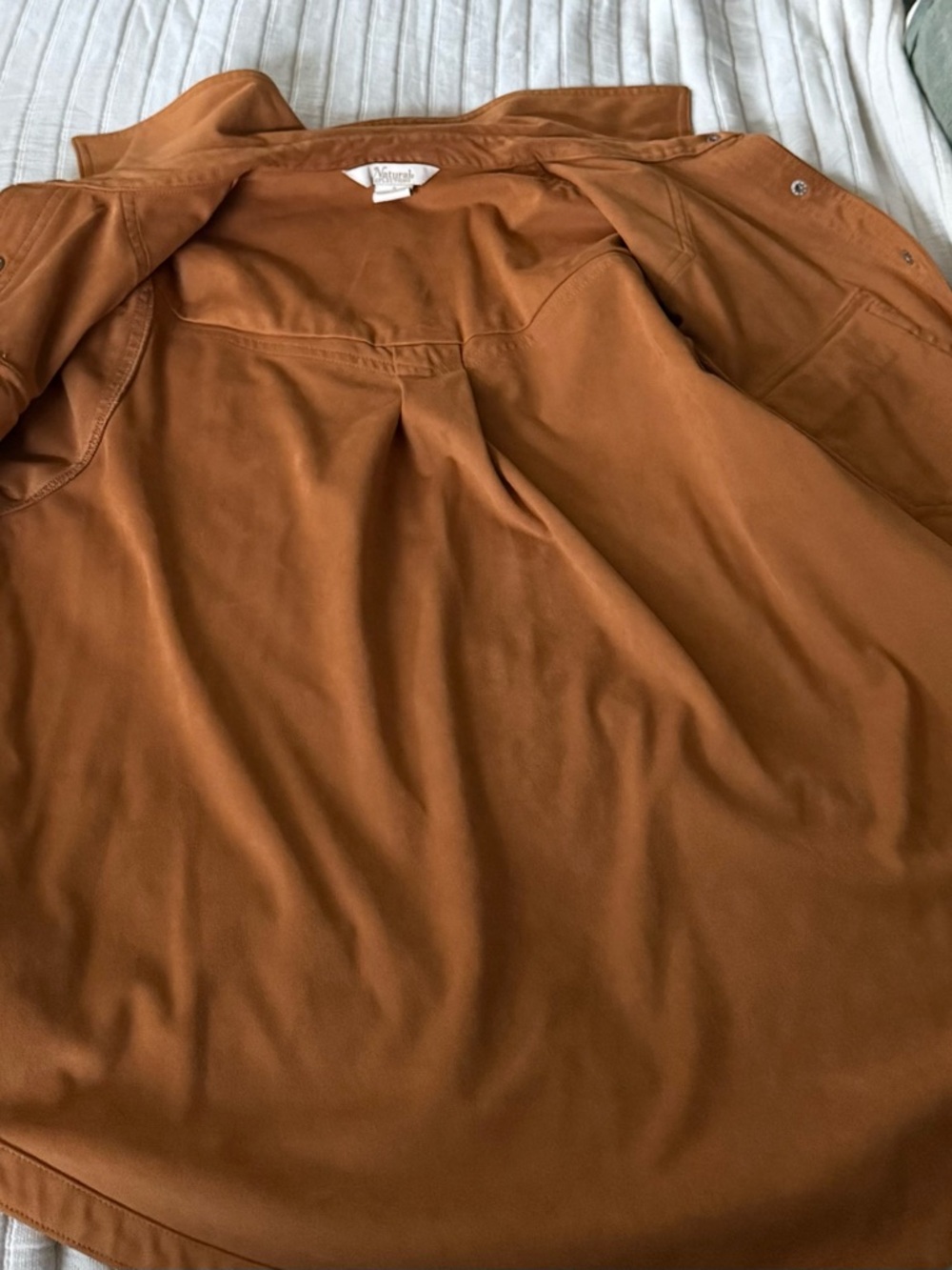 Rust Button-Front Shirt Jacket - Picture 4 of 5
